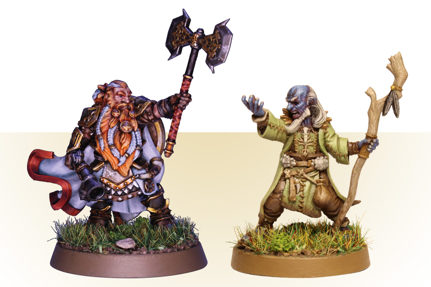 Dwarf Captain Kragnair & Knome Alto Mage Zizka (Single Model)