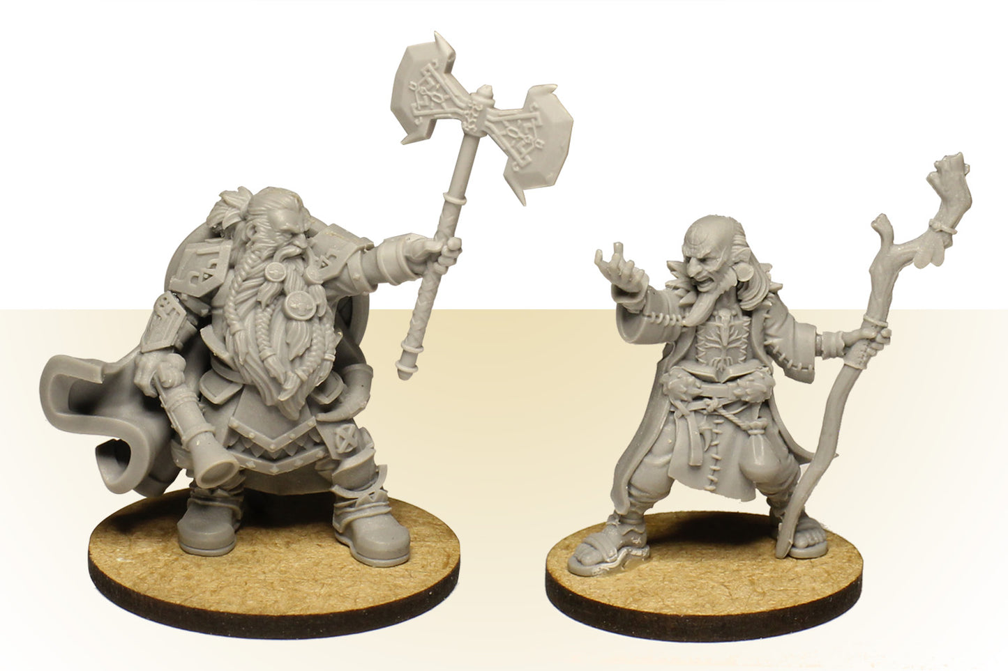 Dwarf Captain Kragnair & Knome Alto Mage Zizka (Single Model)